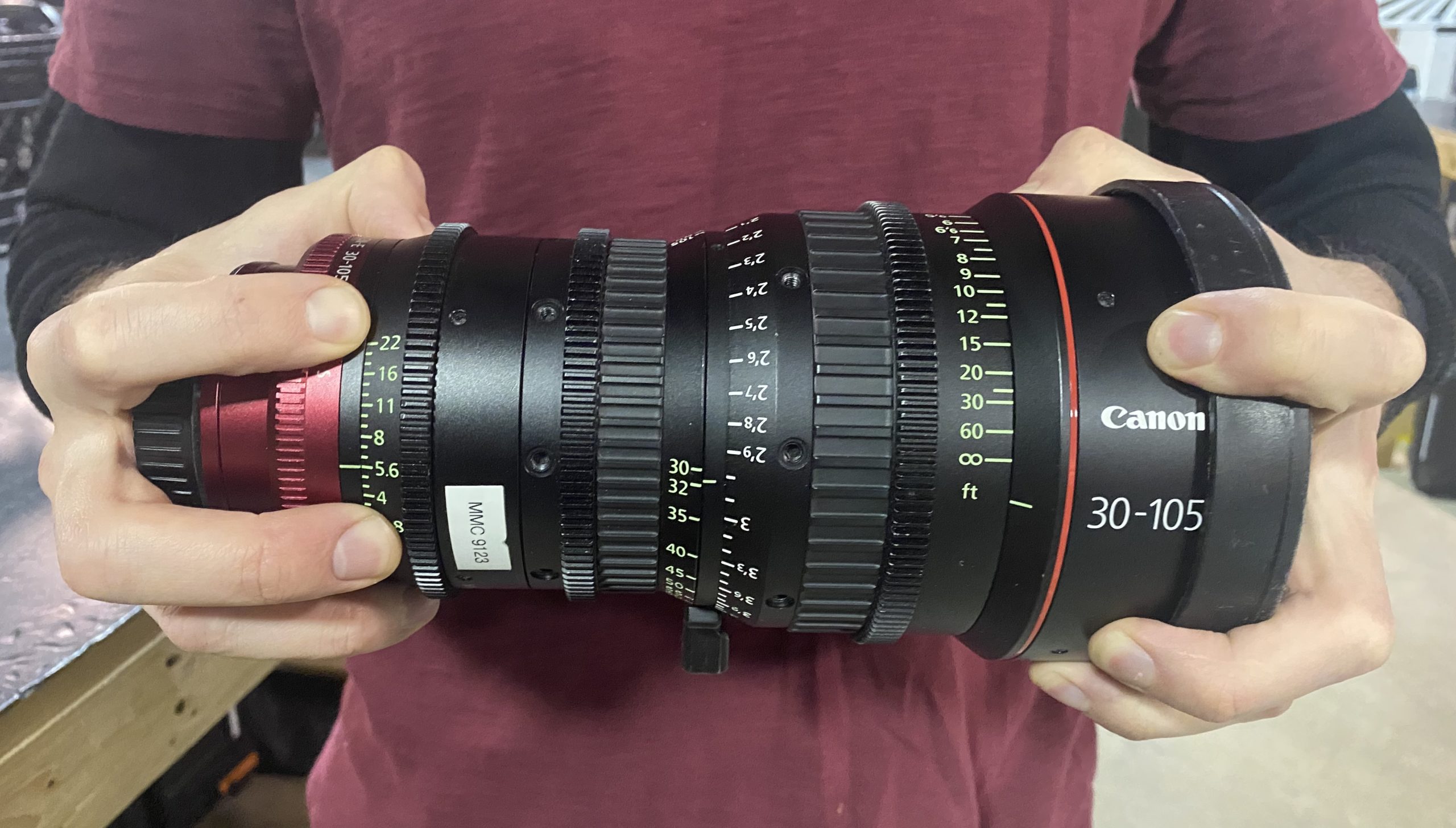 Canon CN-E 30-105 zoom lens control.