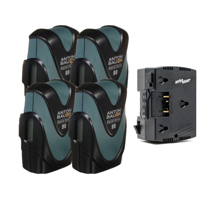 Anton Bauer Digital 90 Four-Battery Package (Gold Mount)